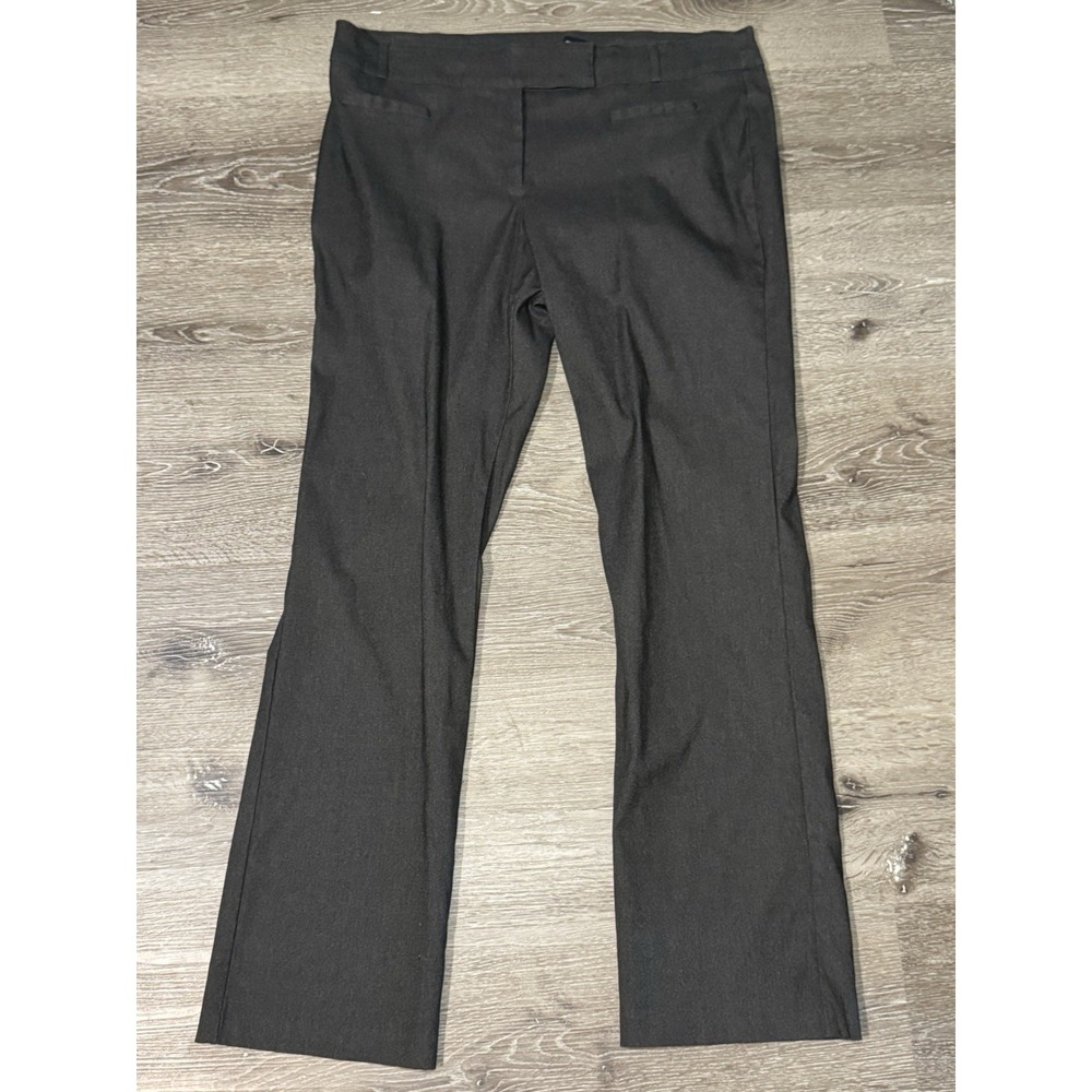 SOHO Apparel Charcoal Gray Dress Pants Straight Leg Faux Pockets Size 16